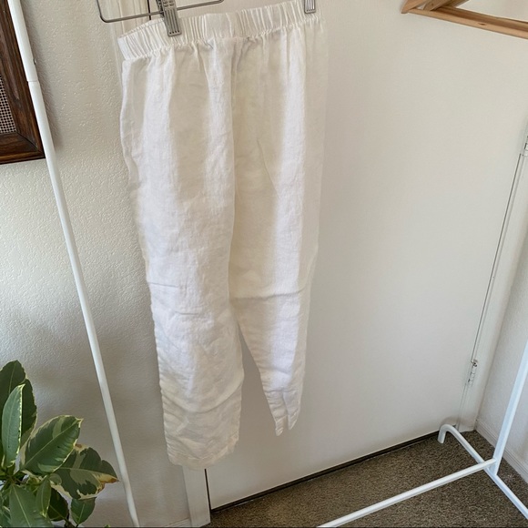 Vintage✨White Linen Capri Pants - Picture 3 of 6